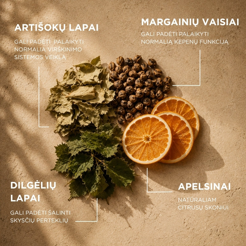 papildas detoksikacijai ir skysciu salinimui drenlife detox ingredientai