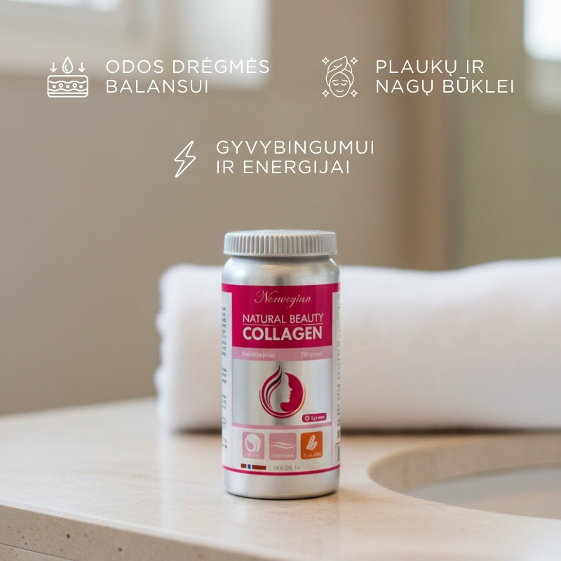 Jūrinis kolagenas su alaus mielėmis NATURAL BEAUTY COLLAGEN