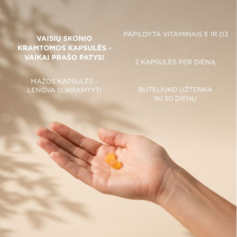 Žuvų taukai vaikams KIDS CHEWABLE OMEGA-3