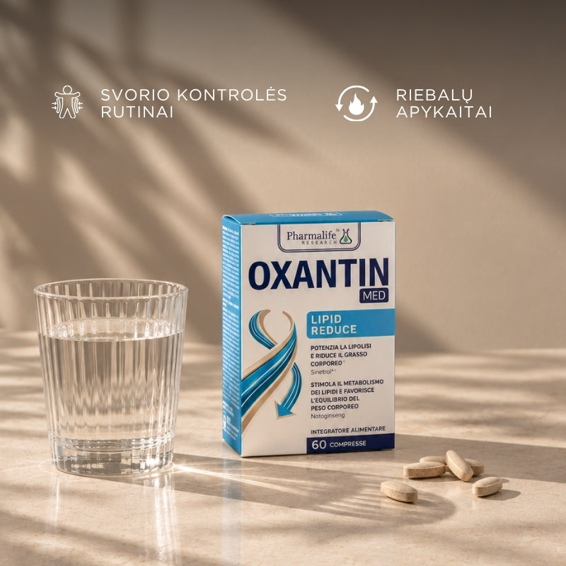 Maisto papildas svorio kontrolei ir lieknėjimui OXANTIN® MED Lipid Reduce