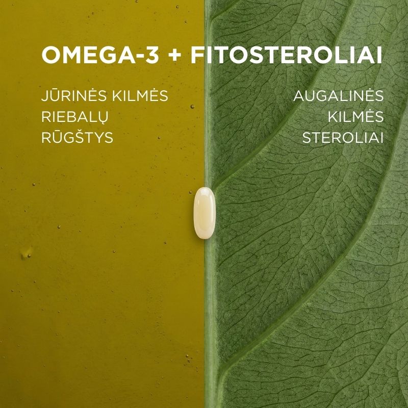 Žuvų taukai su fitosteroliais CARDIO HEART OMEGA-3