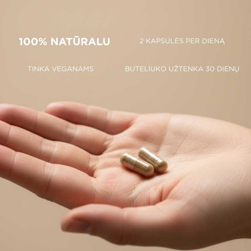 Maisto papildas su šafranu, kininiu ženšeniu ir rodiole Positive Mind & Energy