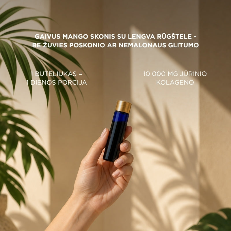 Hidrolizuotas jūrinis kolagenas su vitaminu C, cinku ir variu Collagenix Forte