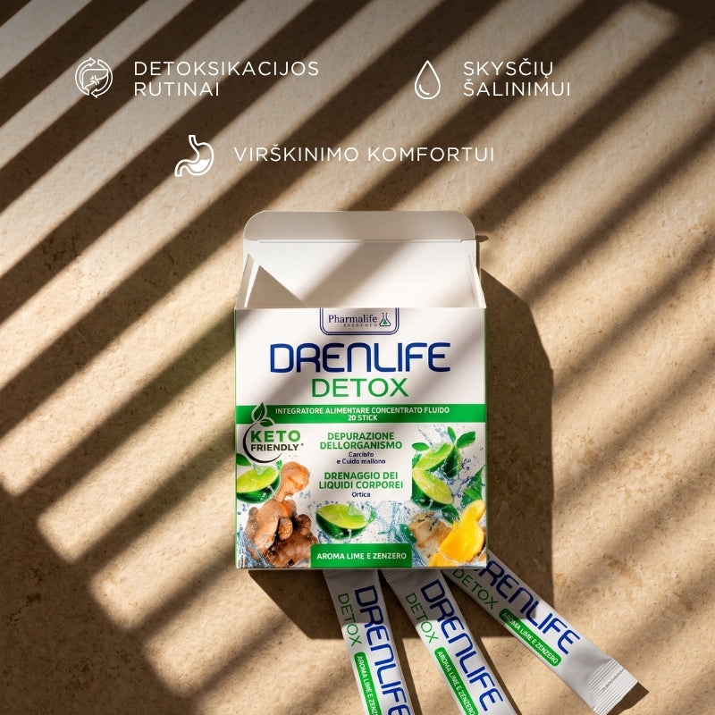 papildas detoksikacijai ir skysciu salinimui drenlife detox