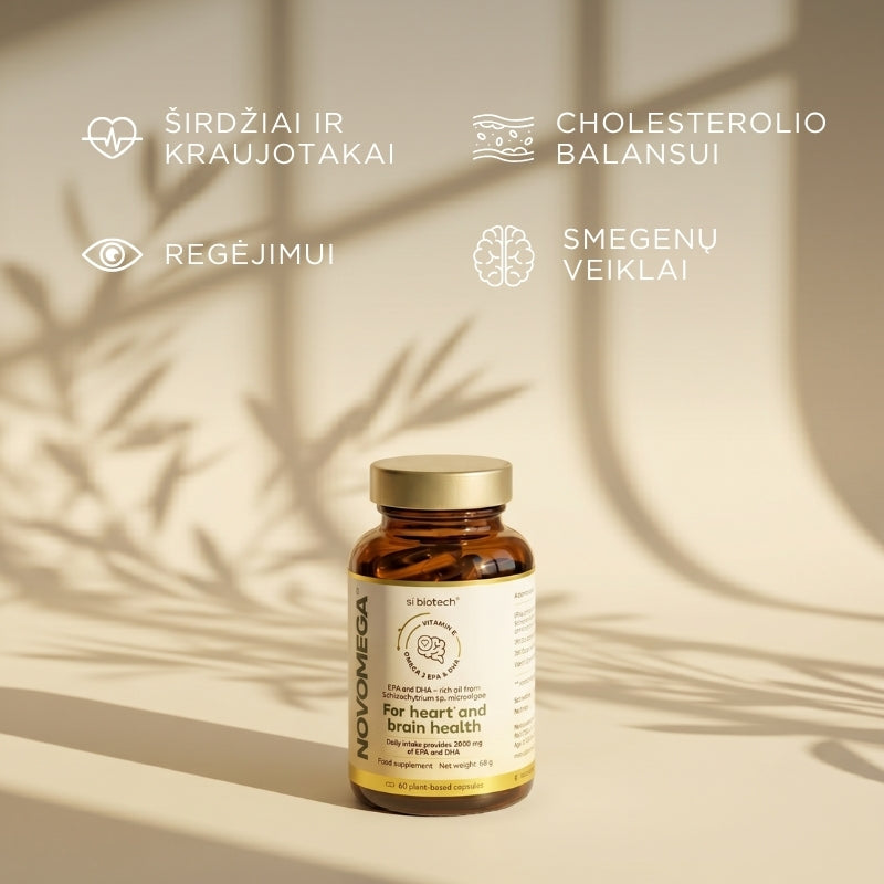 Rinkinys veganams (omega-3 iš mikrodumblių + magnis)