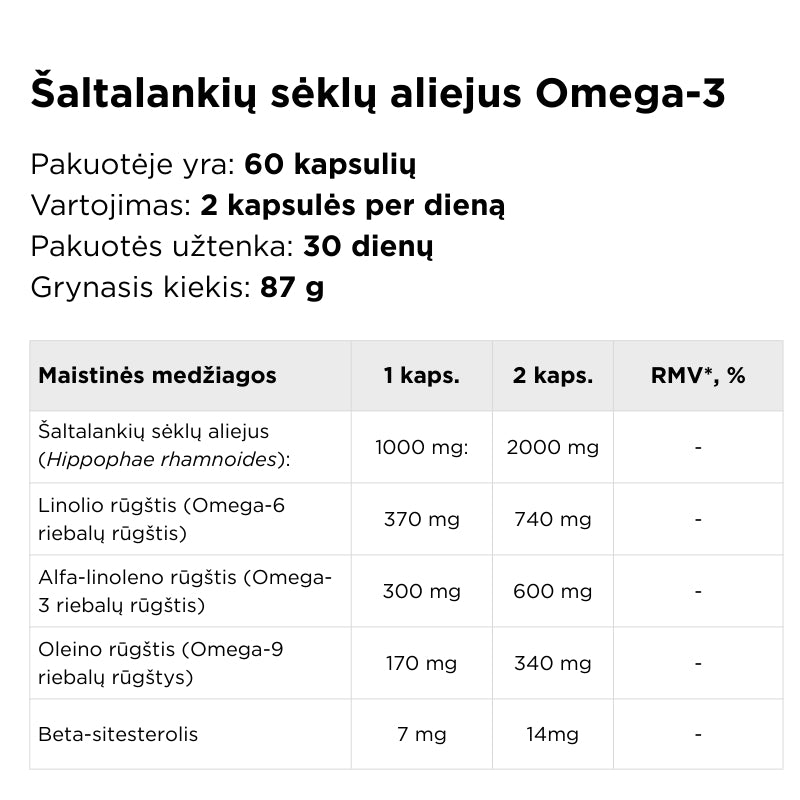 Maisto papildas HIPPOCOR® ŠALTALANKIŲ SĖKLŲ ALIEJUS